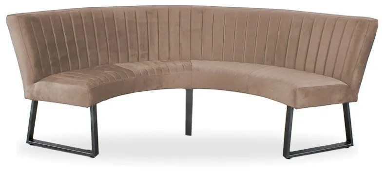 Eetkamerbank - Hengelo - geschikt voor ronde tafel 150 cm - stof Element beige 06
