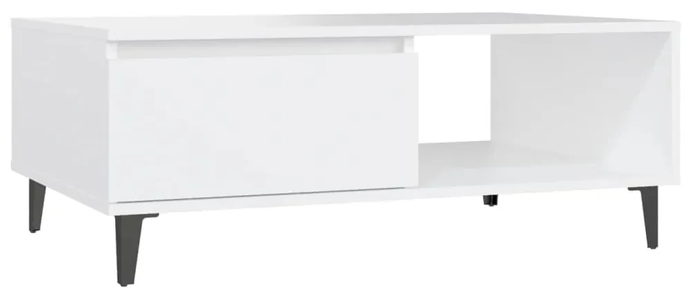 vidaXL Salontafel 90x60x35 cm spaanplaat wit