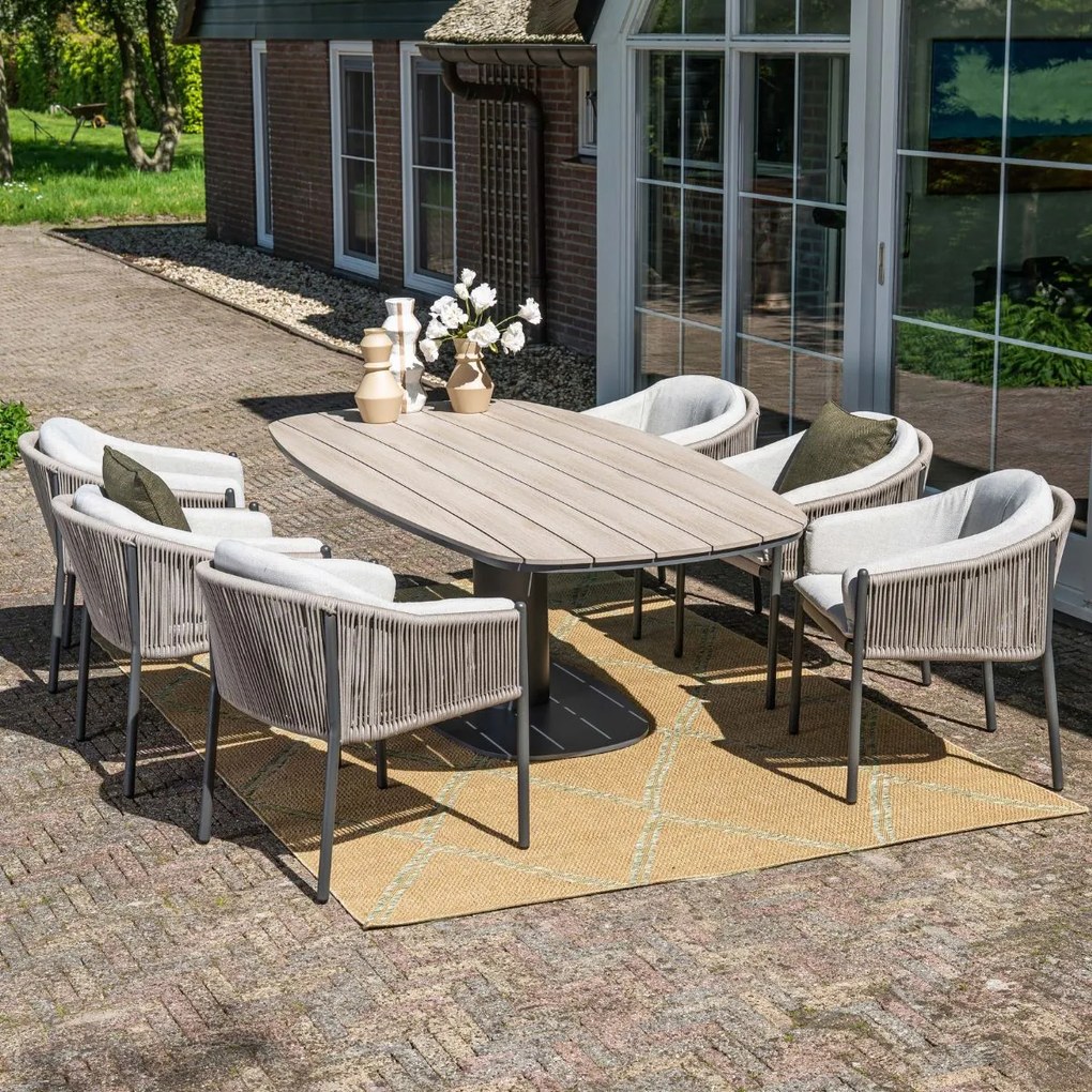 Garden Impressions Leona tuintafel 230x110xH72 cm - donker grijs