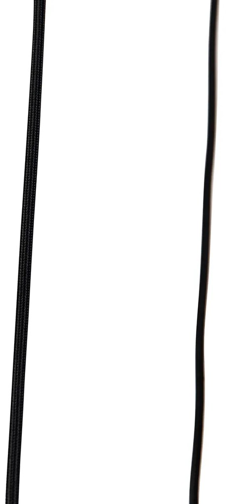 Moderne hanglamp zwart met smoke glas 3-lichts - Clayton