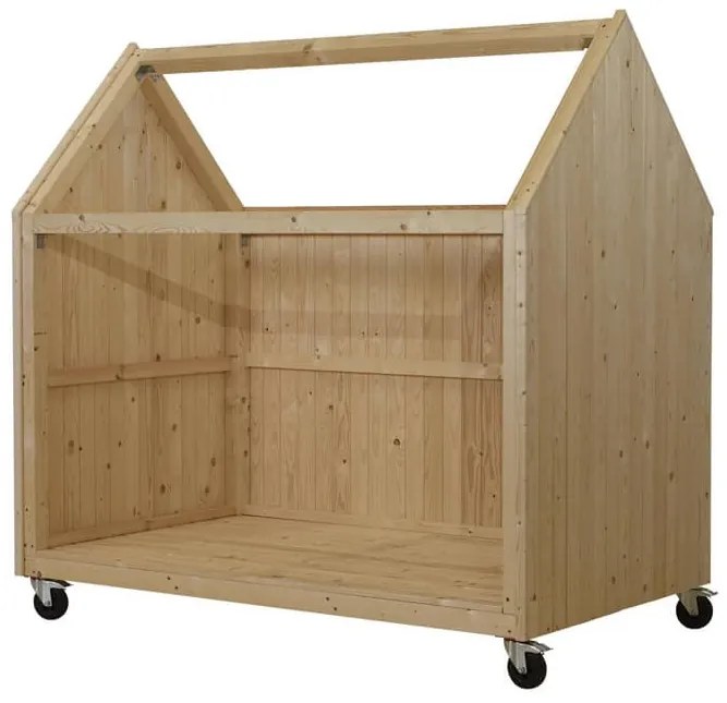 Speelhuis vuren | Voorzien van wielen 120 x 203 x 198 cm
