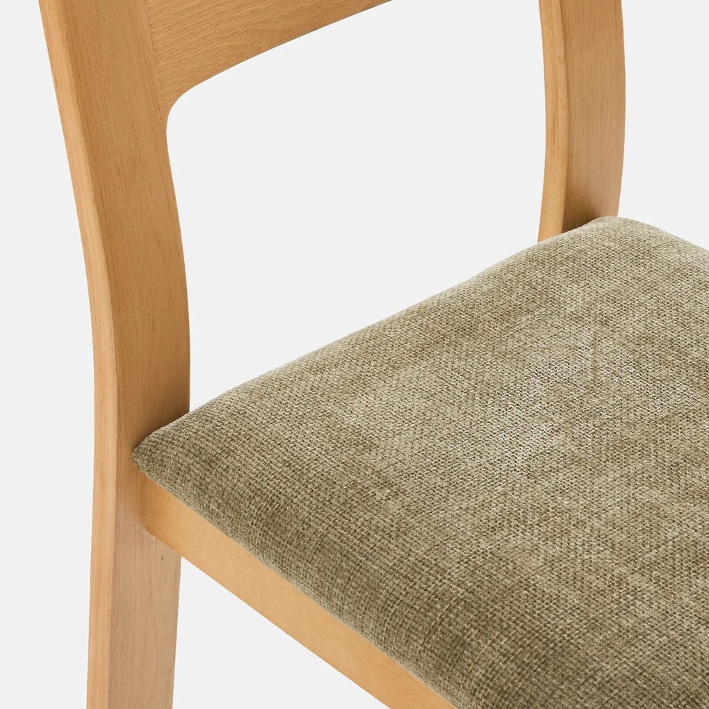 Set van 2 massief eiken gestoffeerde stoelen Talet