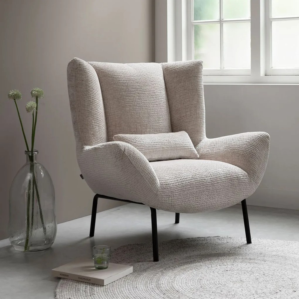 Must Living Astro Naturel Fauteuil Met Lendekussen