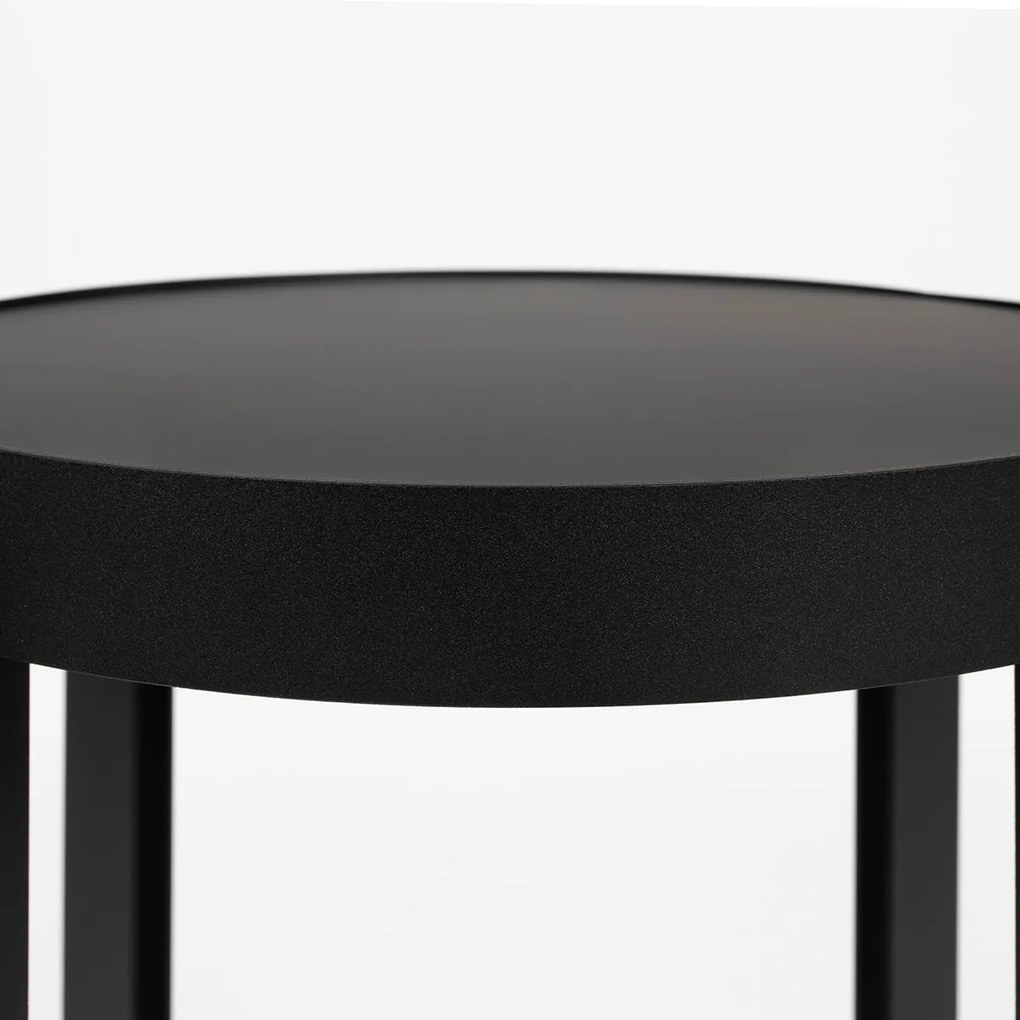 Zuiver Centre Black Design Bijzettafel Mat Zwart - 42.5 X 42.5cm.