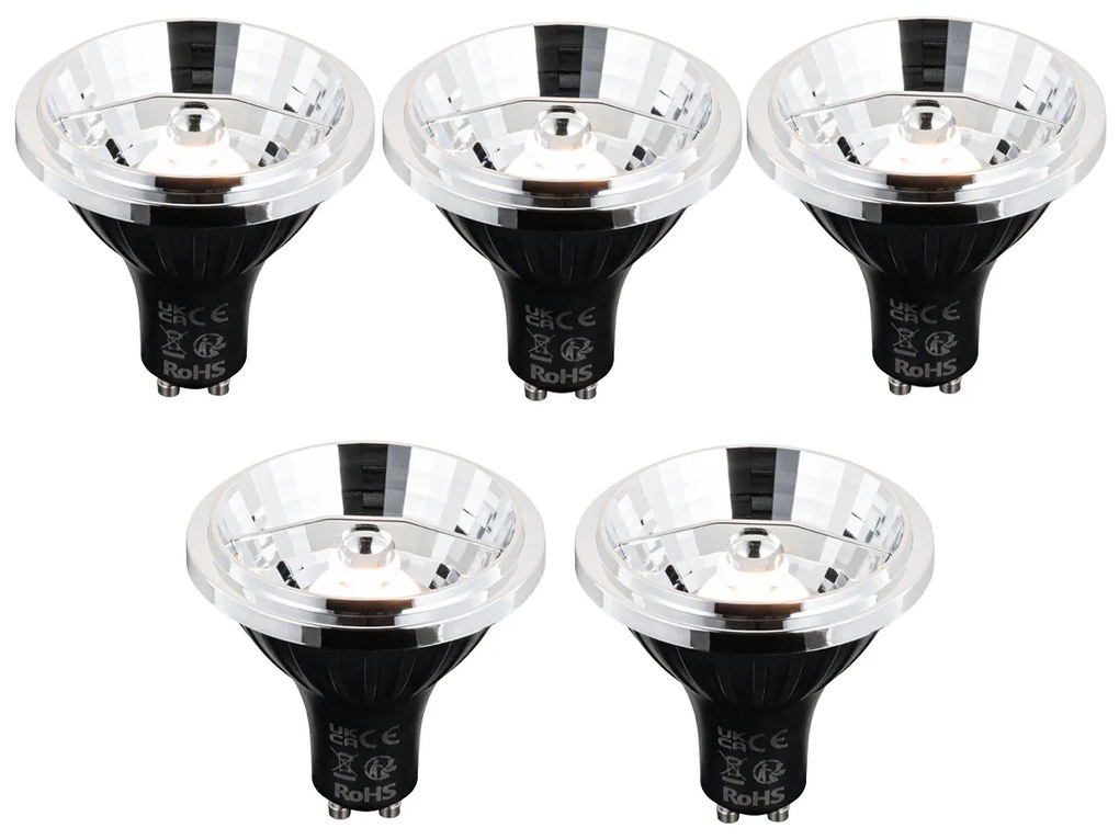Set van 5 Smart GU10 dimbare LED lamp AR70 6W 500 lm 2200 - 6500K