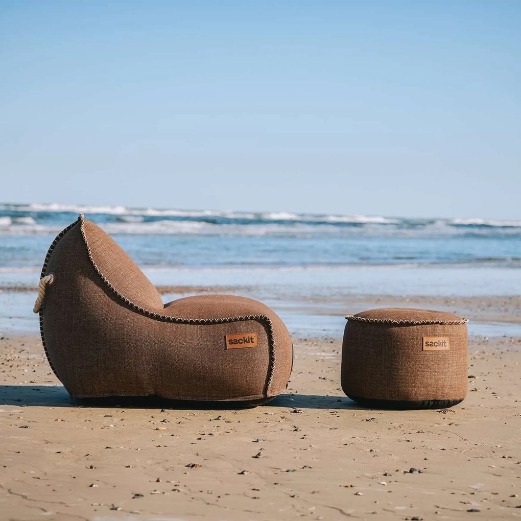 Cobana Lounge Stoel & Pouf Outdoor - Kirra Brown