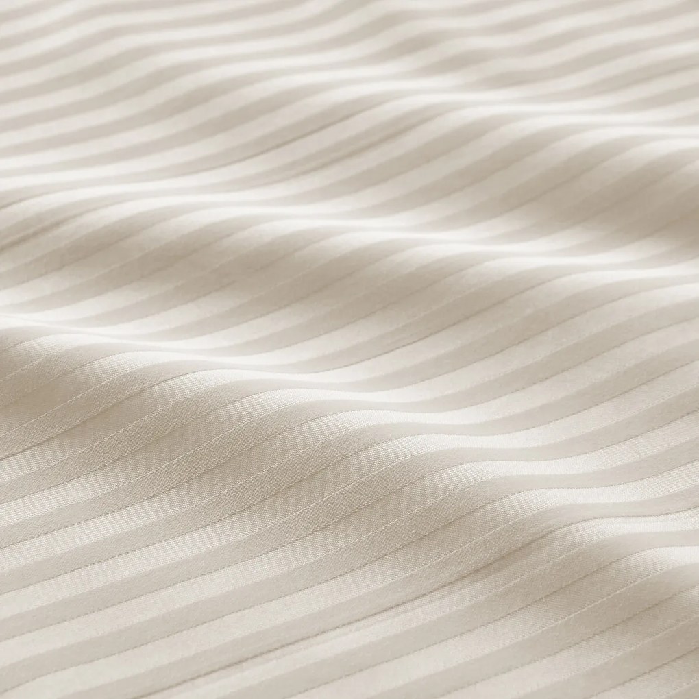 Dekbedovertrek in katoensatijn, Opale gestreept