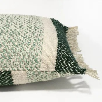 Kussens Groen Malagoon  Berber grainy green cushion