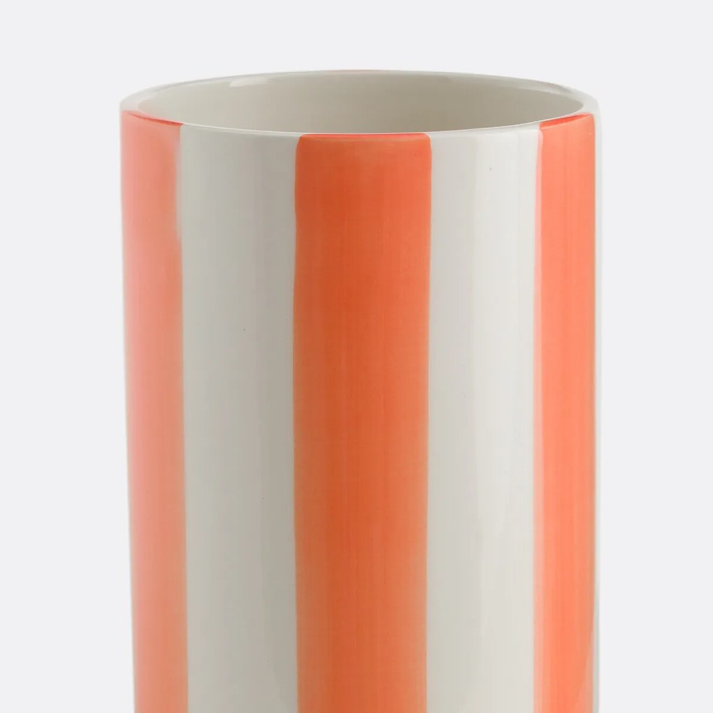 Gestreepte vaas van keramiek, H18 cm, Jaoma