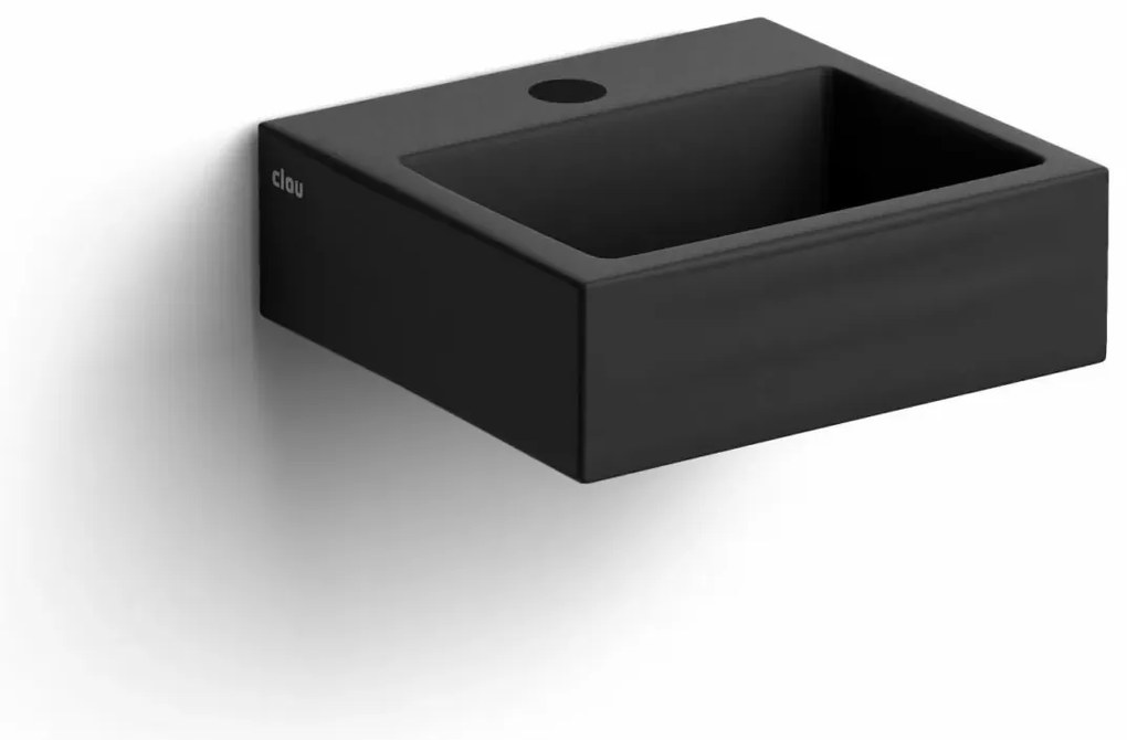 Clou Flush 1 keramische fontein 28cm met kraangat zwart mat