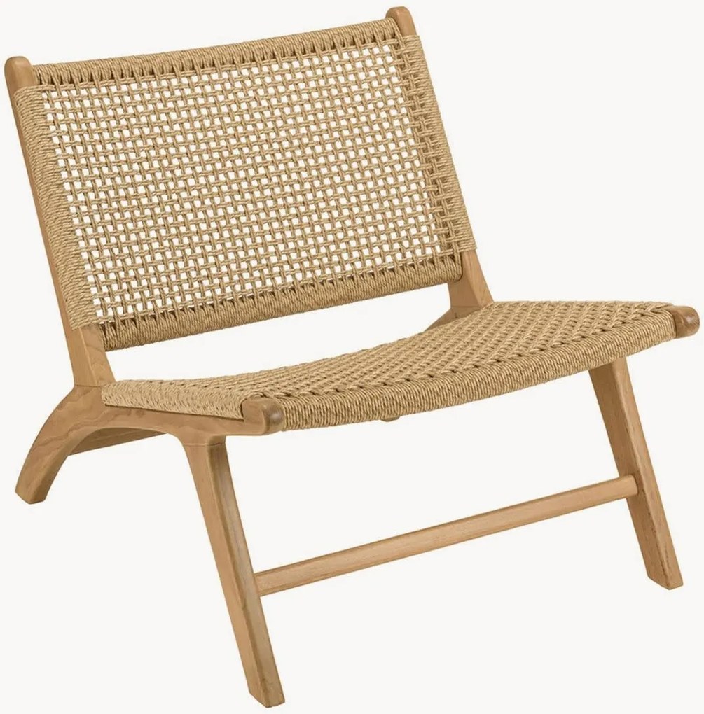 Tuin loungefauteuils Valeria van teakhout, 2 stuks