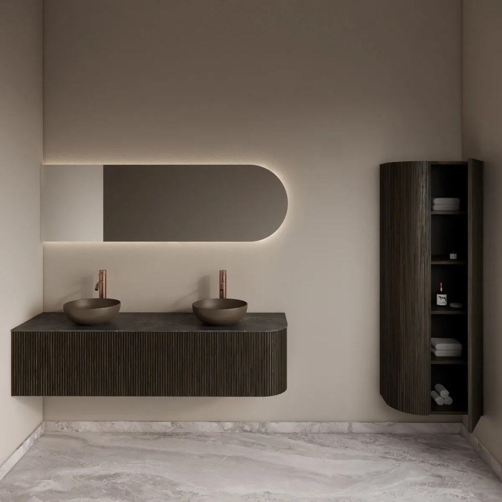 Gliss Design Alluro kolomkast 160cm met ronding links charcoal