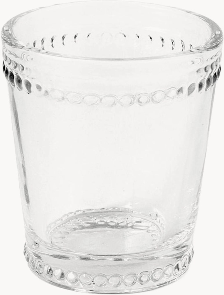 Glazen Collier, met parelrand, 6-delig