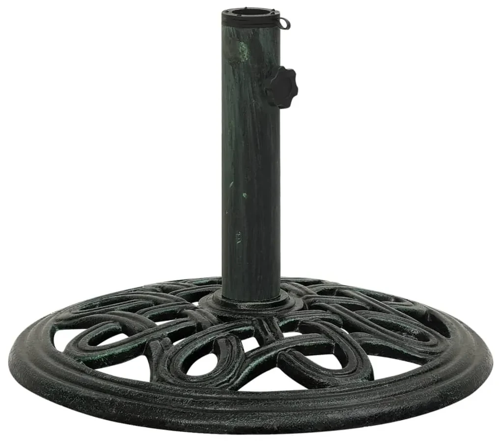 vidaXL Parasolvoet 40x40x32 cm gietijzer groen