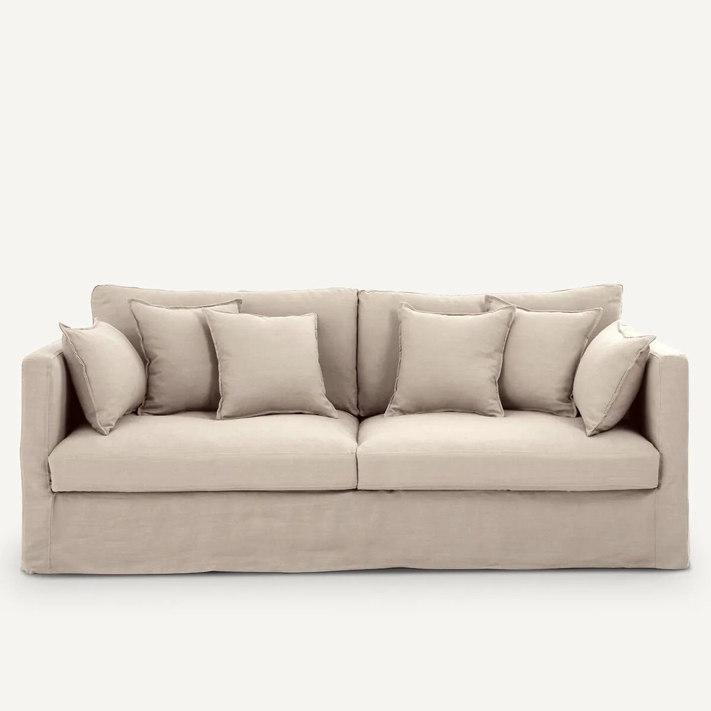 Bank 3-, 4- of 5-zits, in gekreukt linnen, Neo Kinkajou