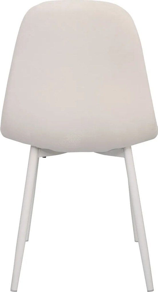 Set 2 White Teok Fluwelen Stoelen