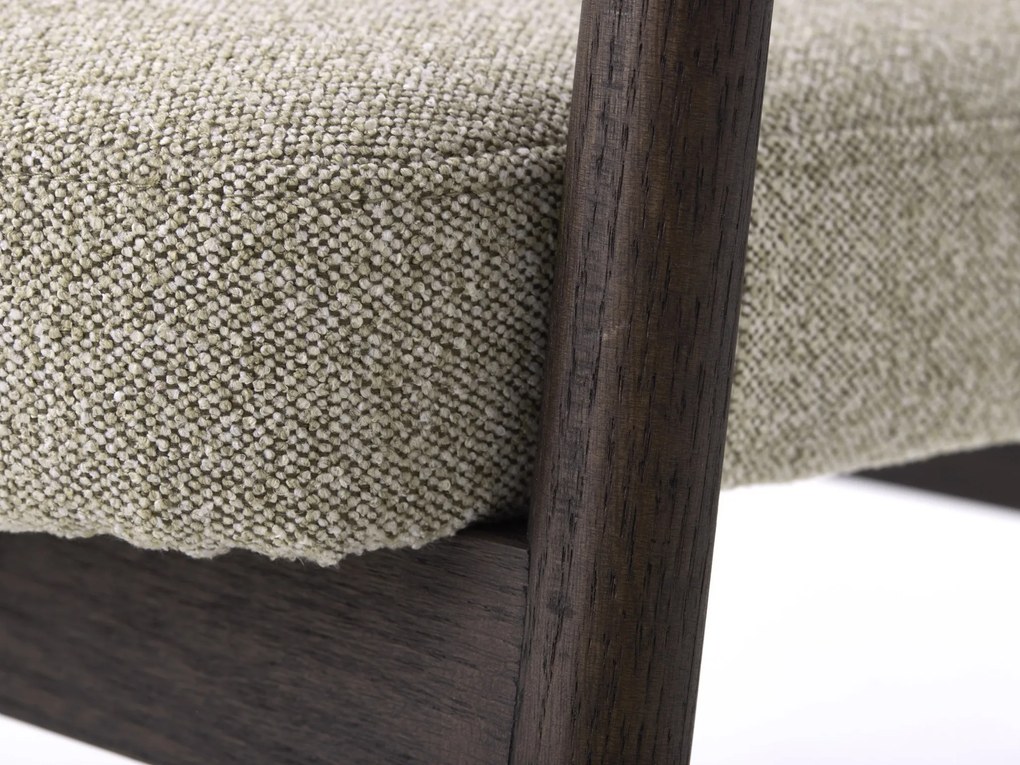 GARDA beige mélange (stof Lake 120) / eiken dark espresso - GESTOFFEERDE STOEL VOOR WOONKAMER/EETKAMER