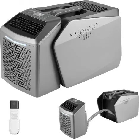 VEVOR Mobiele Airconditioner 580W, 4850 BTU Draagbare Airconditioner, Mobiele Airconditioner met Afvoerslang, Afstandsbediening, 24-uurs Timer, Camping Airconditioner met 200m³/u Luchtstroom voor Campers, Tenten, Vrachtwagens, Donkergrijs