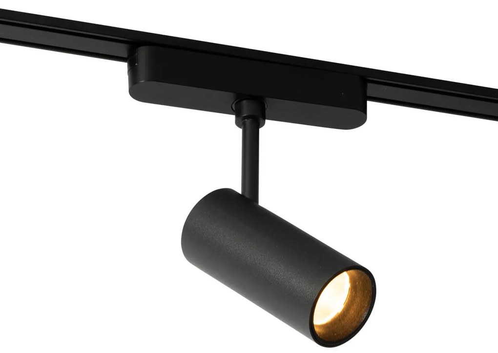 LED Moderne Spot / Opbouwspot / Plafondspot zwart voor railsysteem 1-fase 9W 3000K - Magnetic Gert Modern rond Binnenverlichting Lamp