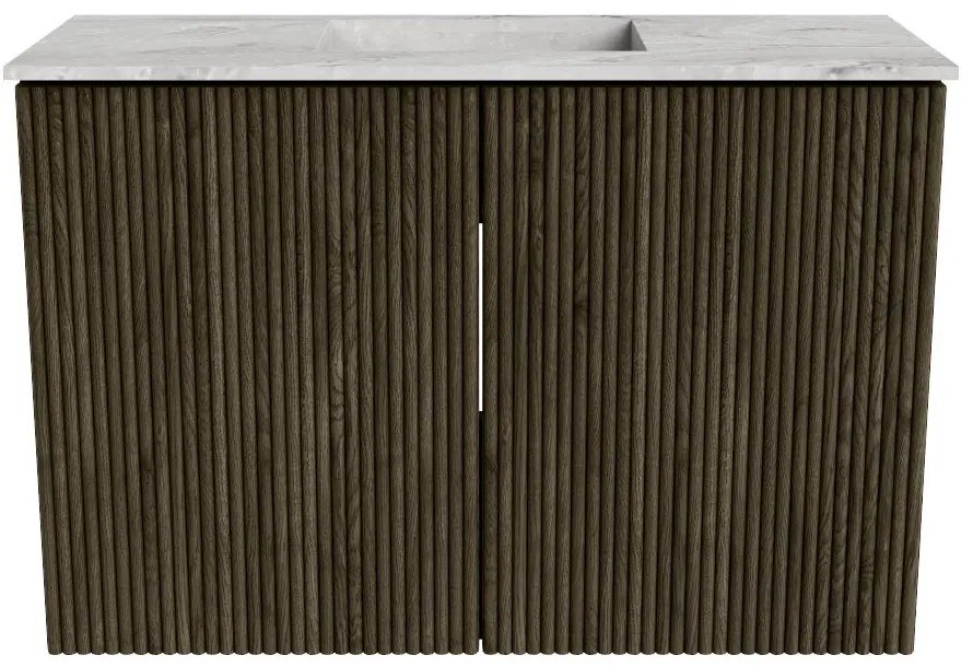 Mondiaz Joya DLux 60cm toiletmeubel shadow met wastafel faye midden 1 kraangat glace