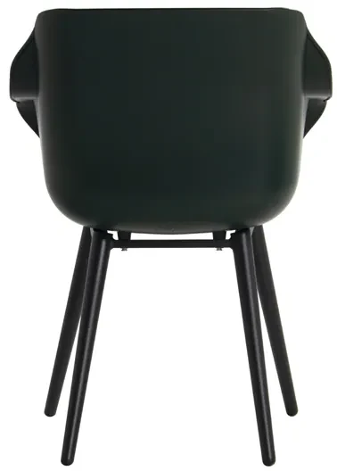 Hartman Sophie Studio dining armstoel - Night Green - Alu poot