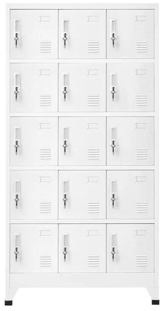 vidaXL Lockerkast 90x40x180 cm staal lichtgrijs