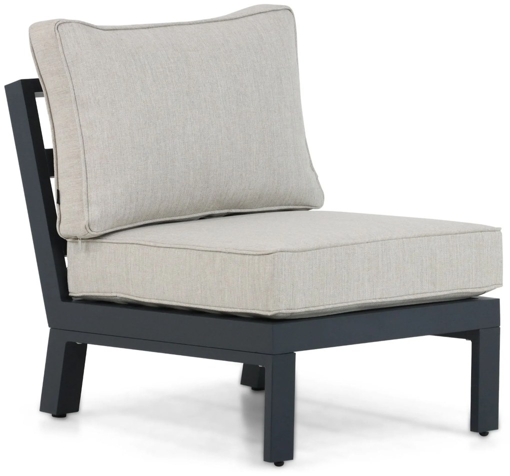 Hoek loungeset 6 personen Aluminium/Polywood (teakfinish) Grijs Lifestyle Garden Furniture Bilbao