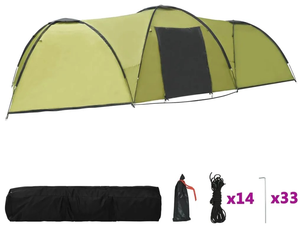 vidaXL Iglotent 8-persoons 650x240x190 cm groen