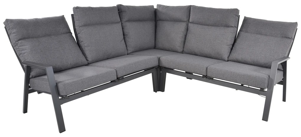 Lesli Living  Hoek Loungeset - Ohio - Antraciet - Aluminium - Lesli Living