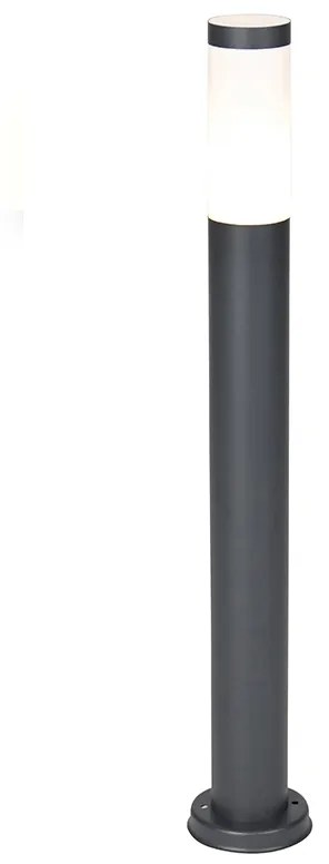 Buitenlamp paal antraciet met opaal 80 cm IP44 - Rox