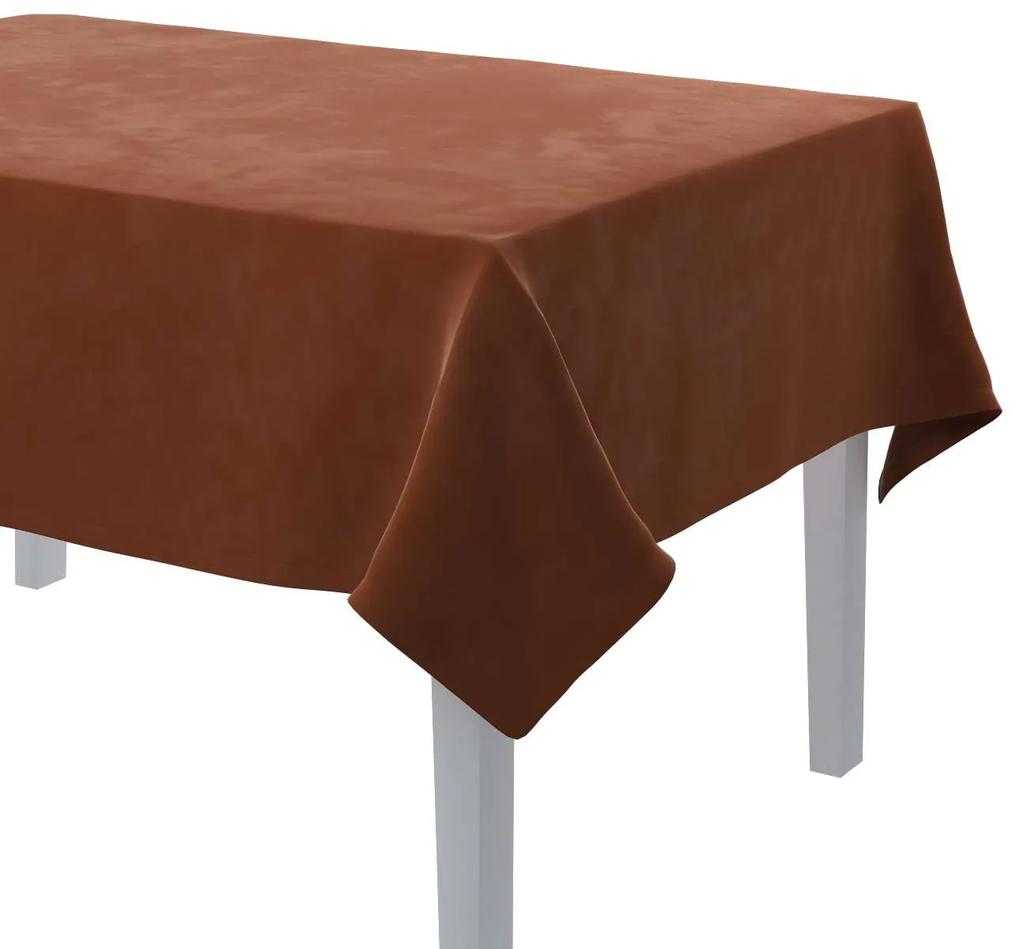 Dekoria Rechthoekig tafelkleed collectie Velvet bruin-caramel 130 × 210 cm