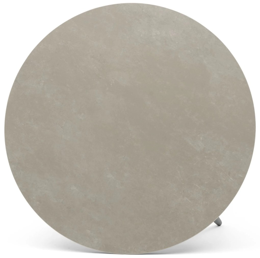 Dining Tuintafel rond 120 cm rond Aluminium Grijs Vienna