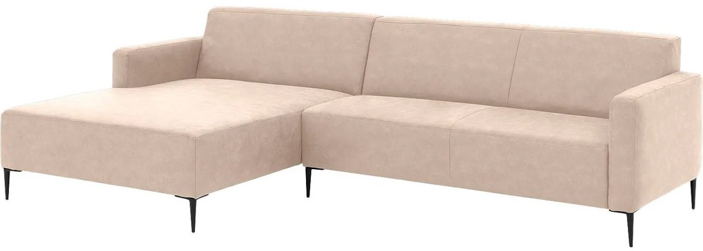 Goossens Bank Key West beige, micro leer, 3-zits, modern design