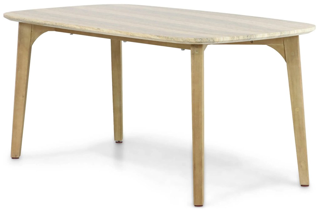 Dining Tuintafel rechthoekig 170 x 90 cm Eucalyptus hout Naturel teak Almeria