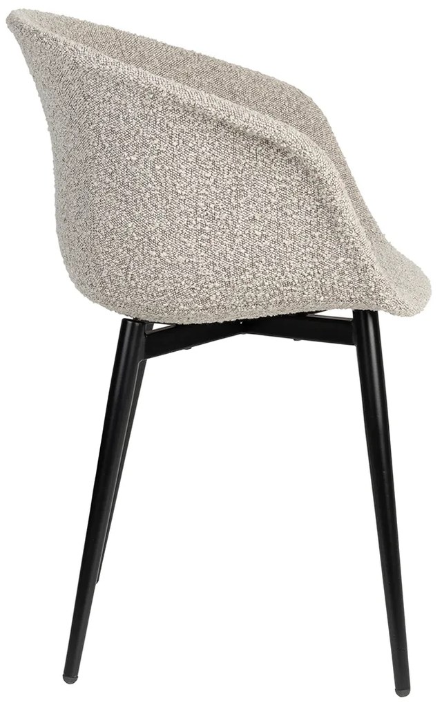 Design Kuipstoel Grijs Boucle