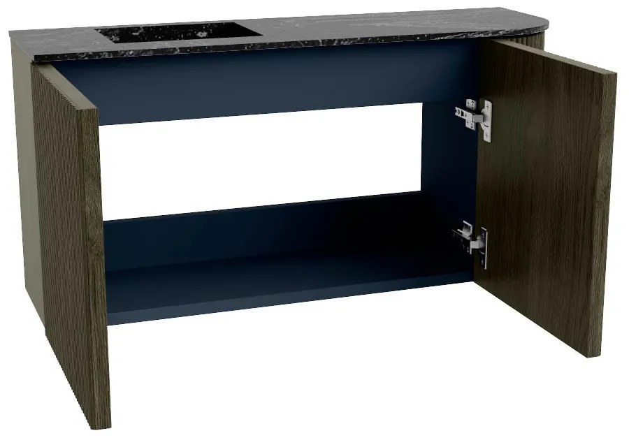 Mondiaz Joya DLux 80cm toiletmeubel ronding rechts shadow met wastafel faye links 1 kraangat lava