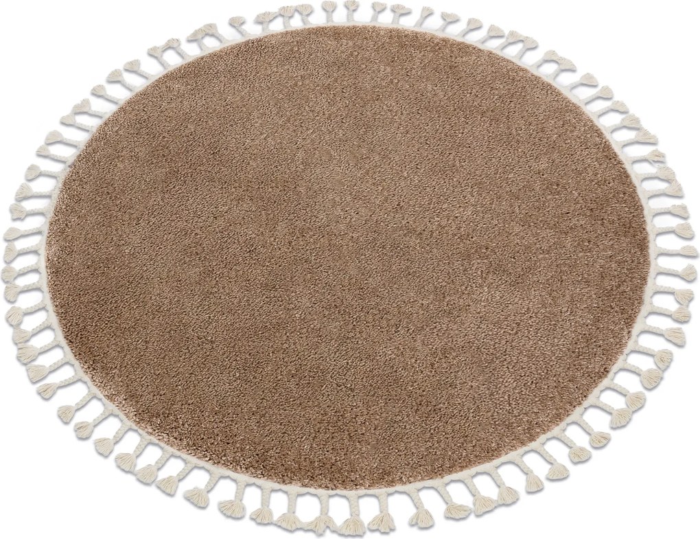 Tapijt BERBER 9000 ROND beige, Berber marokkaanse shaggy