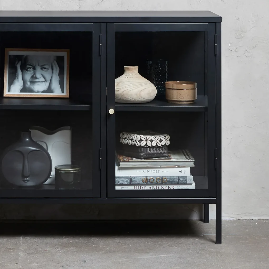 Metalen Dressoir 3 Deuren - 132x40x85cm.