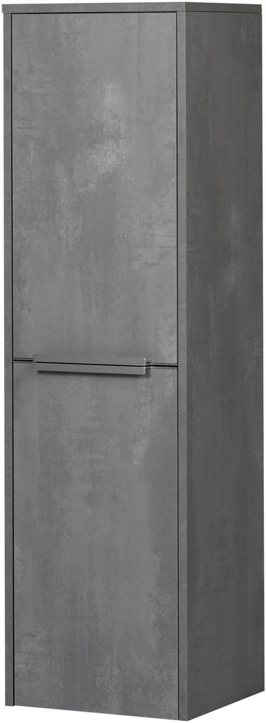 Saqu Salto halfhoge kast met chromen greep 35x32x120 cm Beton Grijs