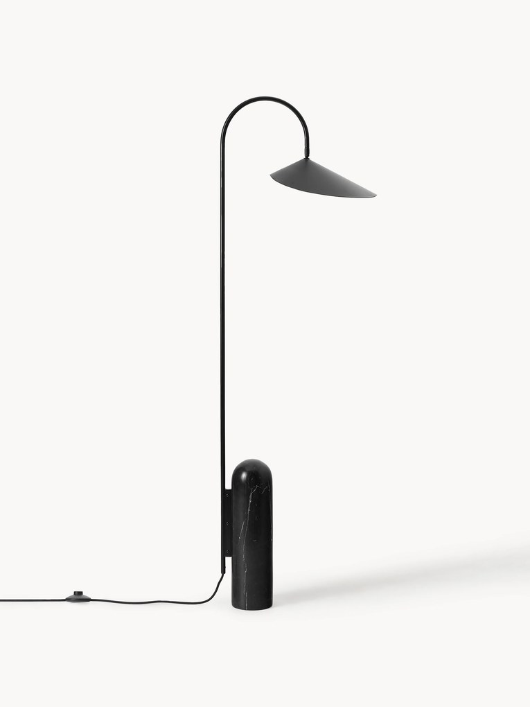 Verstelbare vloerlamp Arum met marmeren voet