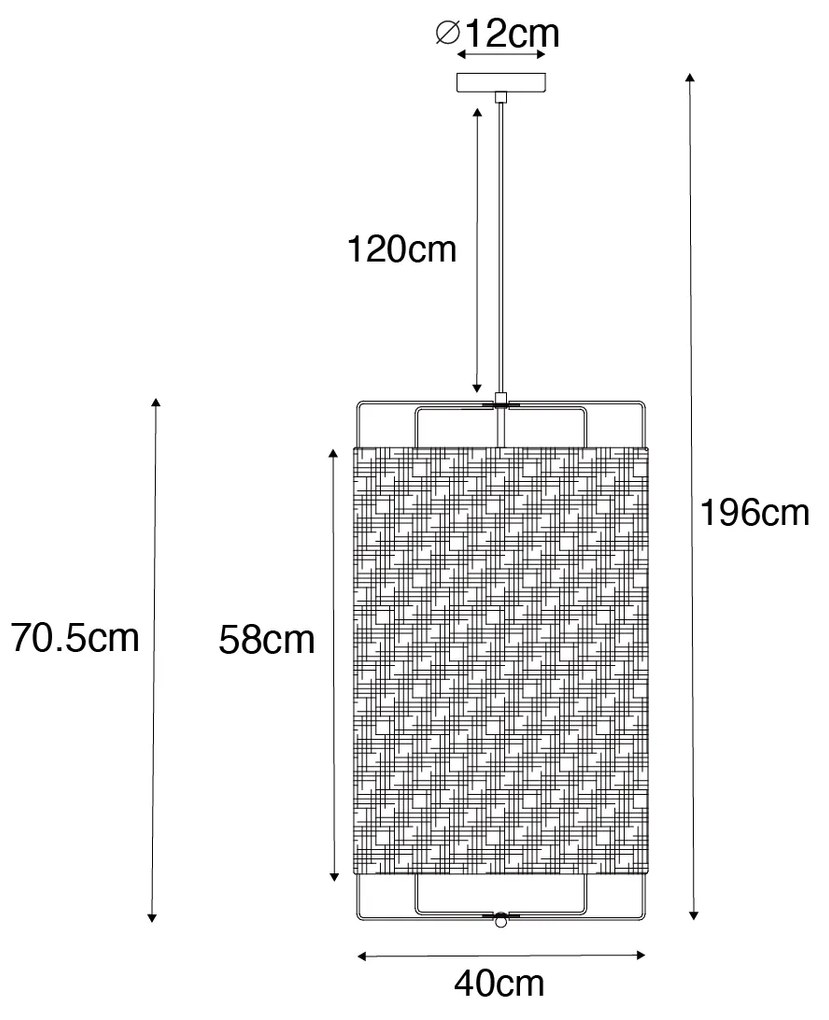 Stoffen Design hanglamp zwart - Rich Design E27 cilinder / rond Binnenverlichting Lamp