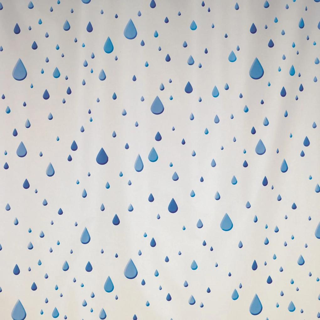 Douchegordijn Allibert Spirella Waterdrop blauw 180x200cm