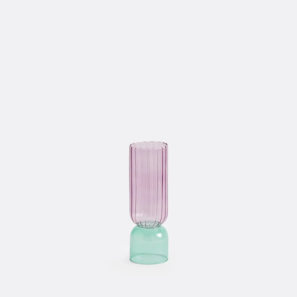 Vaas in gekleurd glas H28 cm, Tuvia
