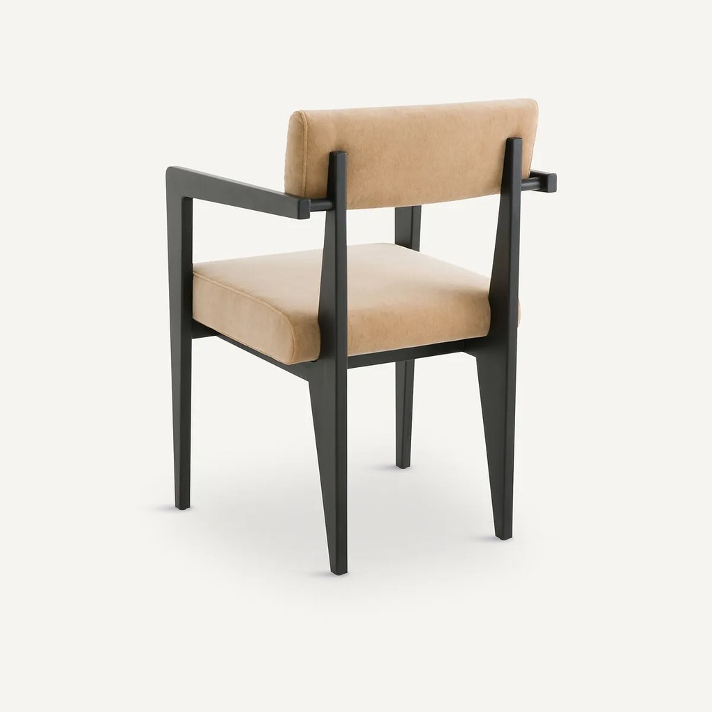 Tafelfauteuil, beukenhout en fluweel, Izag