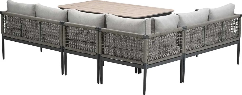 Garden Impressions Burela lounge dining set 5-delig links - taupe