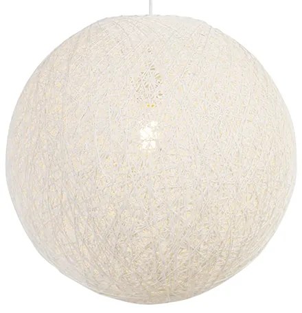 Landelijke hanglamp wit bol 45cm - Corda
