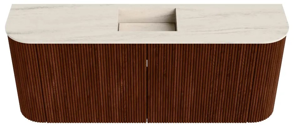 Mondiaz Joya DLux 105cm toiletmeubel ronding links/rechts ruby met wastafel faye midden 1 kraangat meli