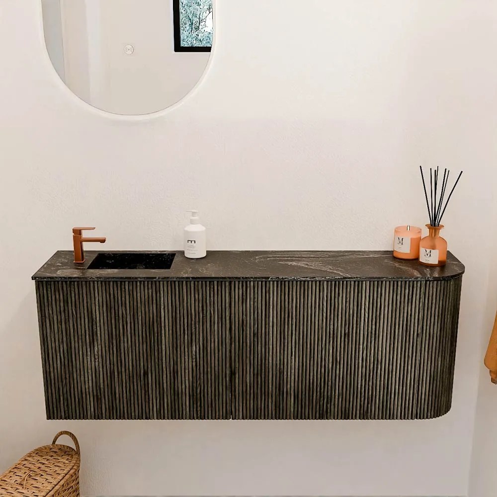 Mondiaz Joya DLux 110cm toiletmeubel ronding rechts shadow met wastafel faye links 1 kraangat lava