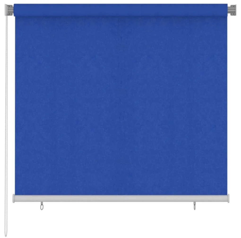 vidaXL Rolgordijn voor buiten 160x140 cm HDPE blauw