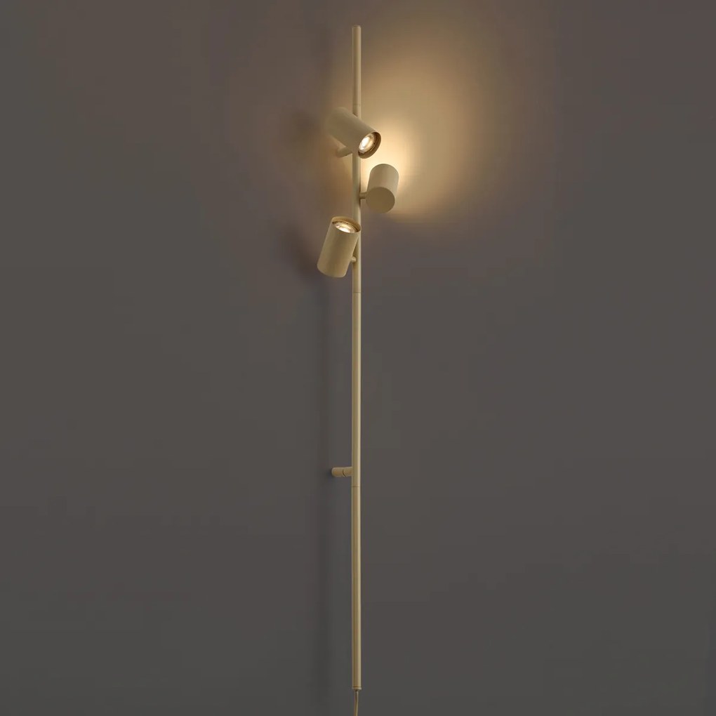 Moderne wandlamp beige 3-lichts - Jeana Luxe
